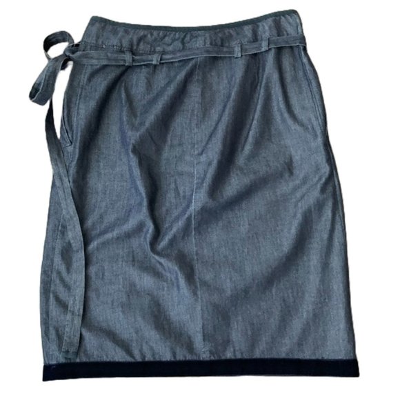 Miu Miu Denim / Jean Skirt with Velvet Trim